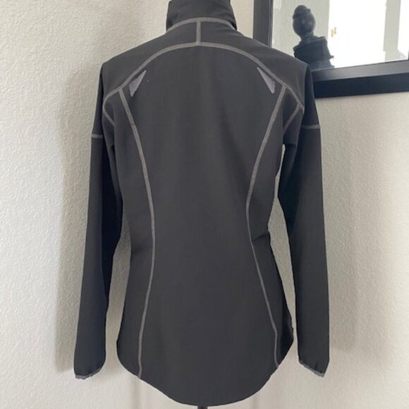 EDDIE BAUER Black Softshell Sandstone Windbreaker Jacket Coat XS - Picture 4 of 11